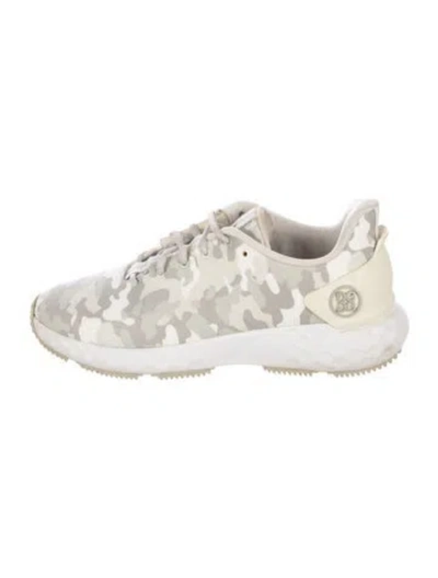 Pre-owned G/fore Leather Camouflage Print Athletic Sneakers In Neutrals/white