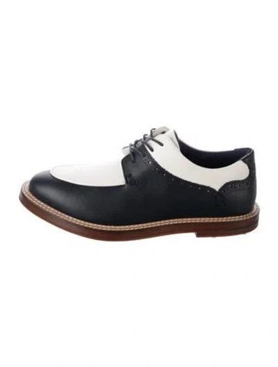 Pre-owned G/fore Leather Colorblock Pattern Derby Shoes W/ Tags In Blue