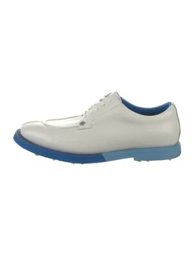 Pre-owned G/fore Leather Colorblock Pattern Oxfords In Black