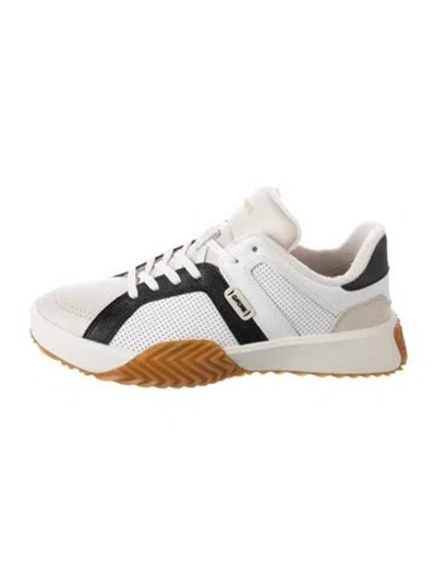 Pre-owned G/fore Leather Colorblock Pattern Sneakers W/ Tags In Silver