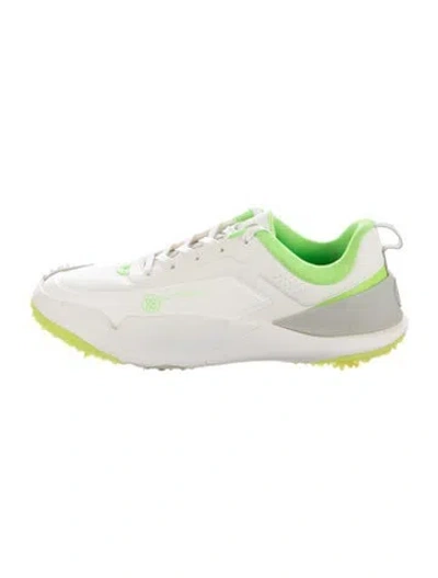 Pre-owned G/fore Leather Colorblock Pattern Sneakers In White