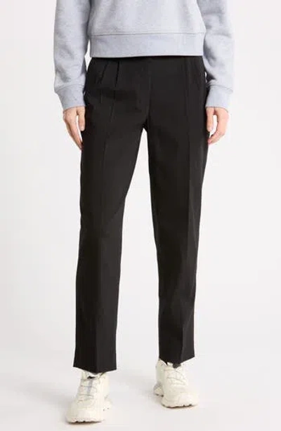 G/fore Linen Cropped Pleated Trousers In Black