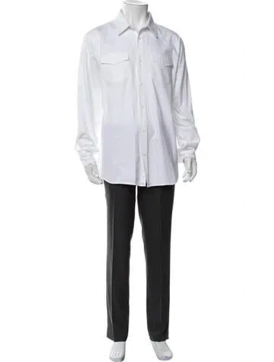 Pre-owned G/fore Long Sleeve Dress Shirt In White