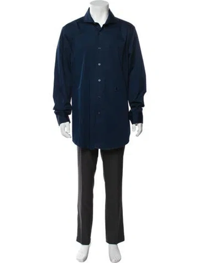 Pre-owned G/fore Long Sleeve Tuxedo Shirt In Blue