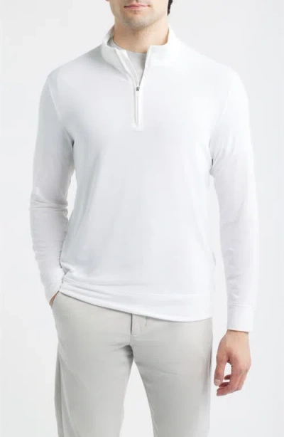 G/fore Luxe Quarter Zip Pullover In White