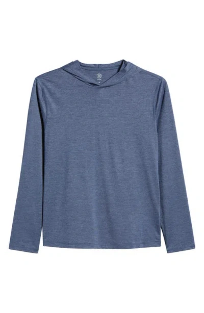 G/fore Mélange Ice Stretch Nylon Hoodie In Blue