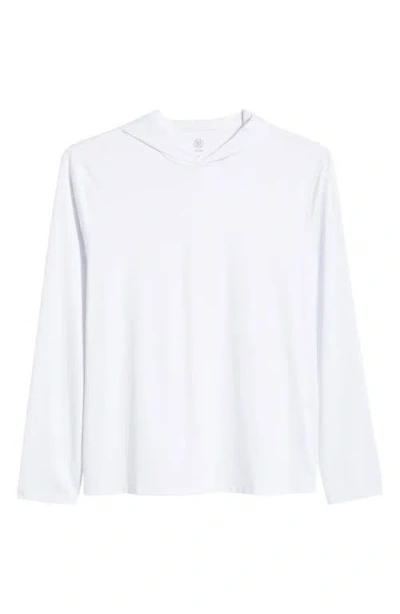 G/fore Mélange Ice Stretch Nylon Hoodie In White