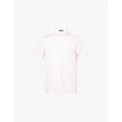 G/fore Mens Blush Hydrengea Tech Jersey Polo Shirt In Pink