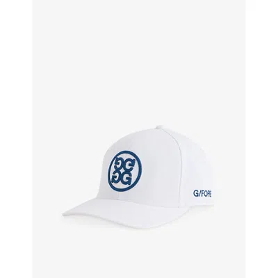 G/fore Mens Chainstitch Circle G's Logo Stretch-twill Baseball Cap Snow