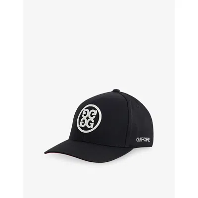 G/fore Mens Chainstitch Circle G's Logo Twill Baseball Cap Onyx