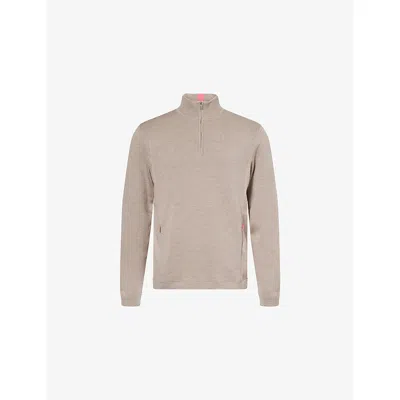 G/fore Mens Dune Windbreaker Long-sleeve Wool Cardigan In Neutral