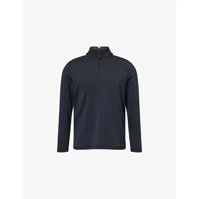 G/fore Mens Onyx Long-sleeve Quarter-zip Jersey Top In Black