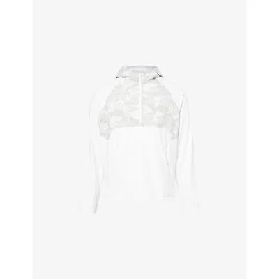 G/fore Mens Snow Camo Hooded Half-zip Shell-jersey Jacket In Multi