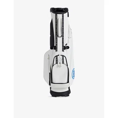 G/fore Mens Snow Daytona Plus Faux-leather Carry Golf Bag In White
