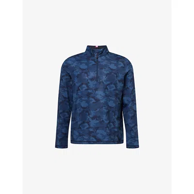 G/fore Mens Twilight Camo Camo-print Quarter-zip Jersey Top