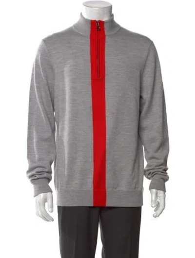 Pre-owned G/fore Merino Wool Colorblock Pattern Pullover In Gray