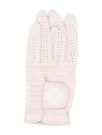 Pre-owned G/fore Mesh Accented Velcro Closure Glove In Pink
