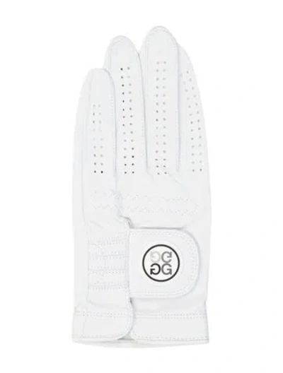 Pre-owned G/fore Mesh Accented Velcro Closure Glove In White