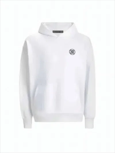 Gfore Minimalist White Hoodie With Circular Logo