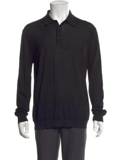 Pre-owned G/fore Mock Neck Long Sleeve Polo Sweater In Black