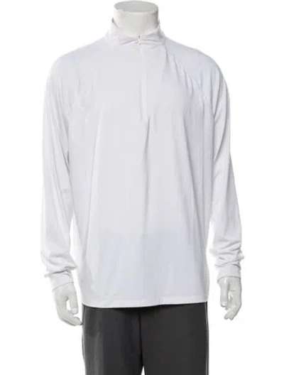 Pre-owned G/fore Mock Neck Long Sleeve Pullover In White