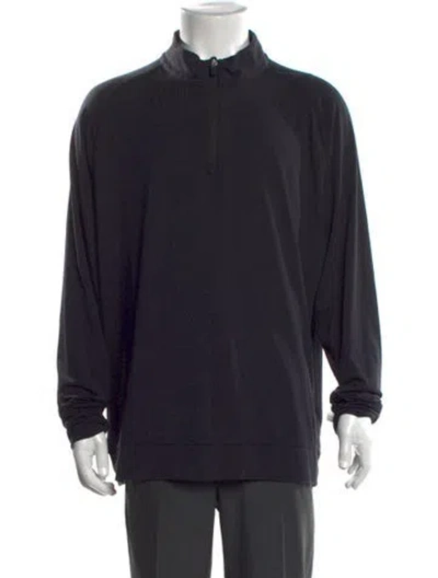 Pre-owned G/fore Mock Neck Long Sleeve Sweatshirt In Black