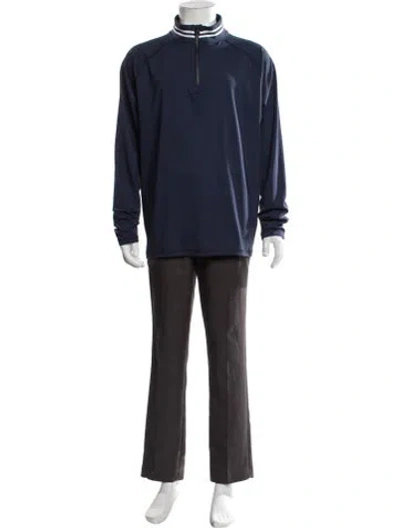 Pre-owned G/fore Mock Neck Long Sleeve Sweatshirt In Blue