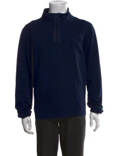 Pre-owned G/fore Mock Neck Long Sleeve T-shirt In Blue