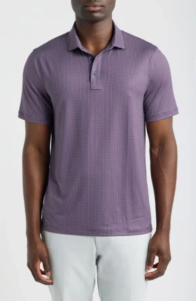 G/fore Mod Geo Tech Jersey Performance Polo In Purple