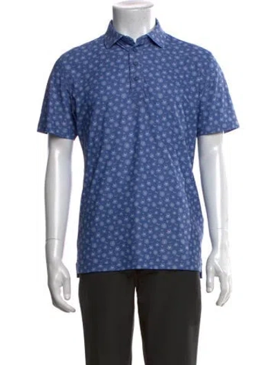 Pre-owned G/fore Patterned Collar Polo Shirt In Blue