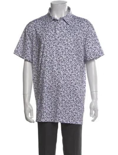 Pre-owned G/fore Printed Collar Polo Shirt In Purple