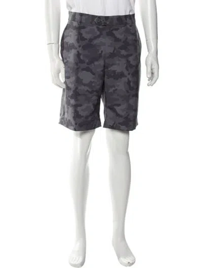 Pre-owned G/fore Printed Flat Front Shorts In Gray