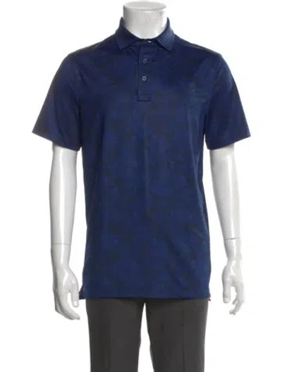 Pre-owned G/fore Printed Short Sleeve Shirt In Blue