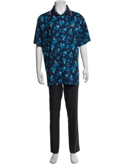 Pre-owned G/fore Printed Short Sleeve Shirt In Blue