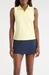 G/fore Scribble Tech Piqué Polo In Yellow