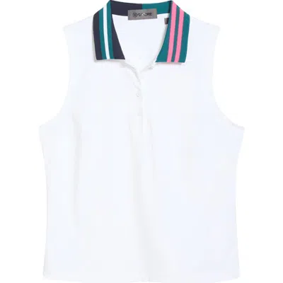 G/fore Sleeveless Golf Polo In White