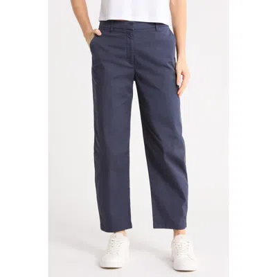 G/fore Stretch Cotton Gabardine Barrel Leg Ankle Pants In Blue