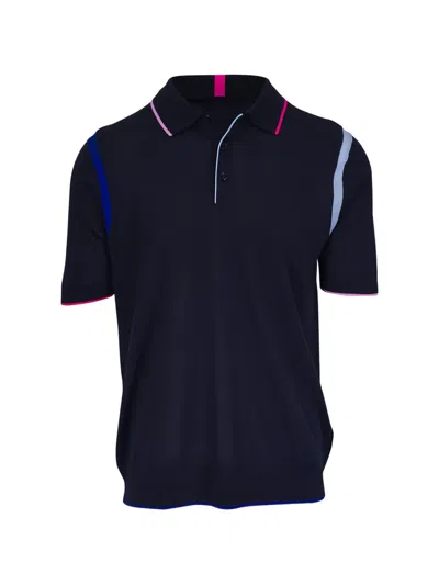 G/fore Stripe-detailed Polo Shirt In Blue