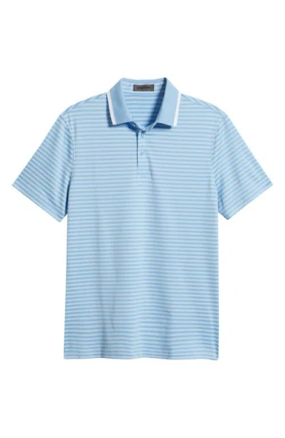 G/fore Stripe Mesh Polo In Blue