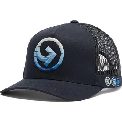 G/fore Stripe Quarter G Mesh Trucker Hat In Ink