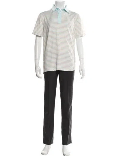 Pre-owned G/fore Striped Collar Polo Shirt In Multicolor