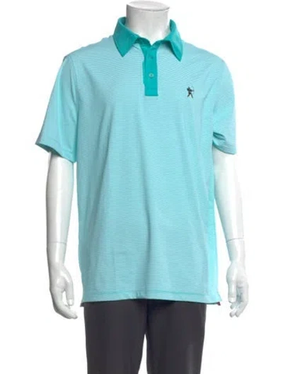 Pre-owned G/fore Striped Collar Polo Shirt W/ Tags In Multi