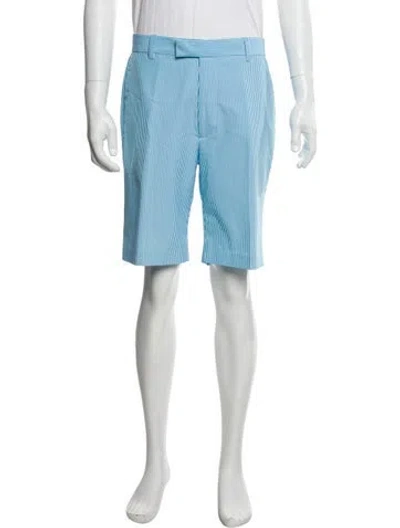 Pre-owned G/fore Striped Flat Front Shorts In Blue