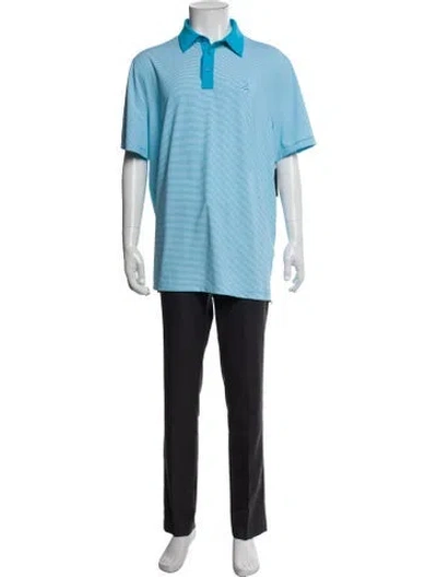 Pre-owned G/fore Striped Short Sleeve Shirt In Blue