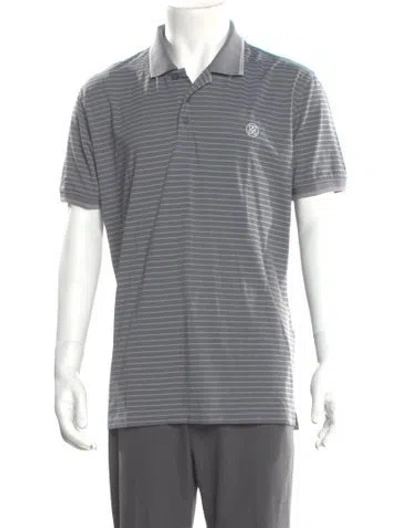 Pre-owned G/fore Striped Short Sleeve Shirt In Gray