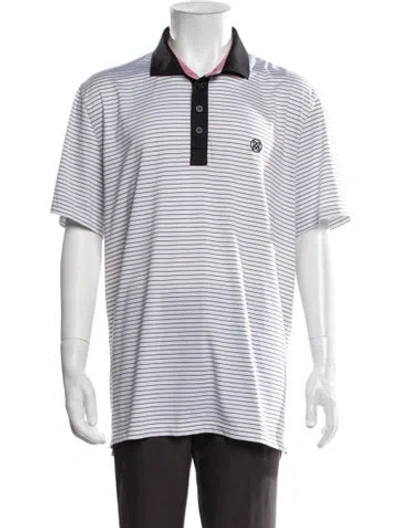 Pre-owned G/fore Striped Short Sleeve In White