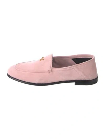 Pre-owned G/fore Suede Loafers In Pink