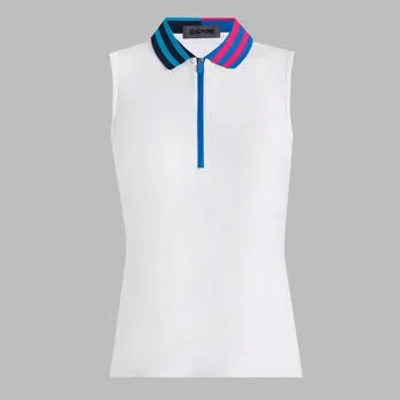 G/fore Tech Piquã Quarter Zip Sleeveless Performance Polo
