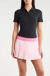 G/fore Tech Rib Polo In Black