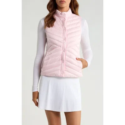 G/fore V Quilted Down Stretch Vest In Blush